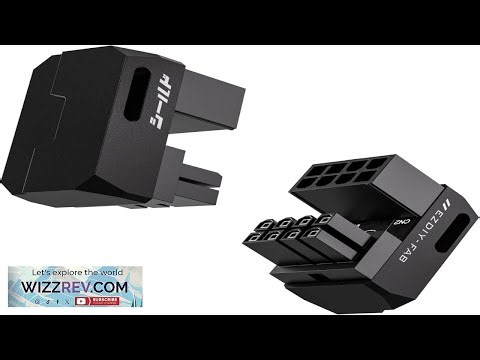 EZDIY FAB Shield Series 8 Pin PCIe GPU Power Adapter 180 Degree U Turn Angled Connector