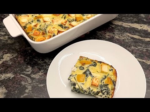 Spinach Feta Quiche Recipe with Fresh Spinach