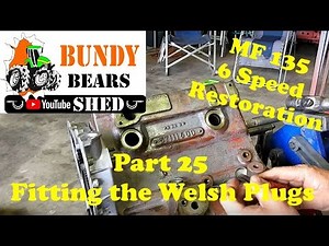 MF135 6 Speed Restoration #25 Fitting the Welsh Plugs