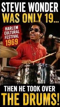 Stevie Wonder at 19 #StevieWonder #HarlemCulturalFestival #1969 #SoulMusic #Drummer #VintageMusic