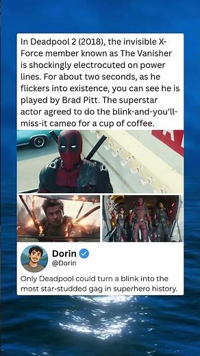 In Deadpool 2 (2018), the invisible X-Force member known as The Vanisher is shockingly electrocuted