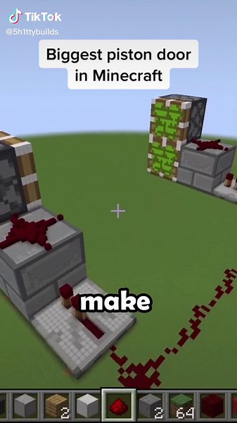 Building the Biggest 2x2 Piston Door in Minecraft