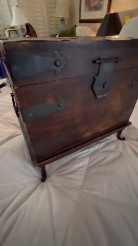 Vintage Wooden Chest With Iron Hardware | Rustic Storage Trunk on Legs | Handcrafted Wood Box India | Decorative Blanket Box 12” X 9” X 12” - Etsy