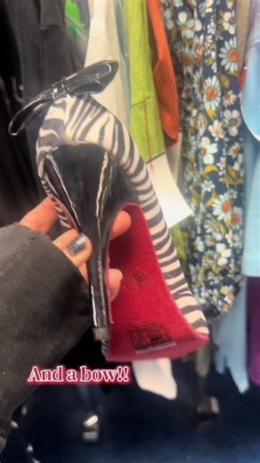 Vintage Zebra Print Heels with Red Bottoms