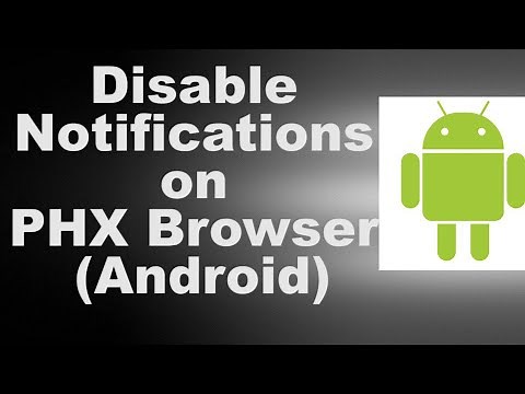 Disable Notifications on Phoenix Browser Android