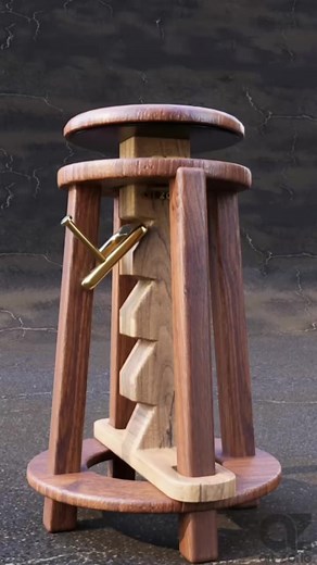 Easy Height Adjustment Mechanism for a Wooden Stool💡 | Reel168M