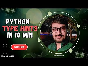 Python Type Hints Crash Course | Python Data Types Complete Guide