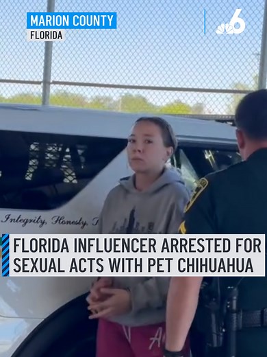 A Florida influencer and “dog mom” has been arrested after she filmed herself having sex with her pet Chihuahua before sharing the sickening videos with her 15,000 Instagram followers. Logan Guminski, 27, has been charged with two felonies. During a police interview, Guminski called herself “a ‘content creator’ who generates explicit photos and videos to sell on the internet.” #chihuahua #pet #dog #florida #influencer