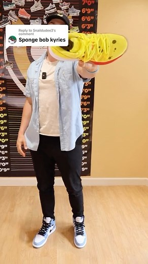 Recapping our Kyrie 5 Spongebob episode of “How High Will It Flip?” What footwear should we review next? 👟 #sneakerhead #sneakerreview #basketball #nba #kyrie #spongebob #sports | Team VKTRY