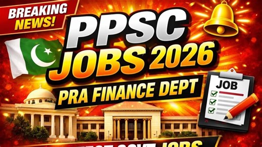 PPSC Jobs 2026 Punjab Revenue Authority Finance Department | Latest PRA Jobs via PPSC | Govt Job In Pakistan