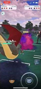 Shiny Charizard dances around for the win