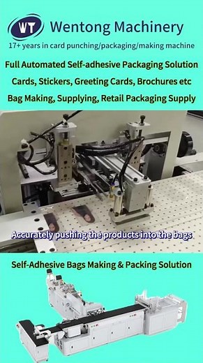 FROM MANUAL LABOR TO AUTOMATED Self Adhesive machine Packaging for Cards & Stickers Stationary