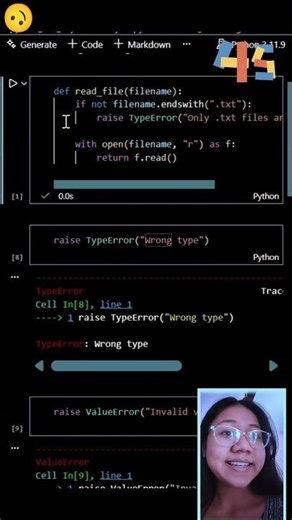 Day 44️⃣ – raise in Python 💻#100daysofcodelearning#learnpython