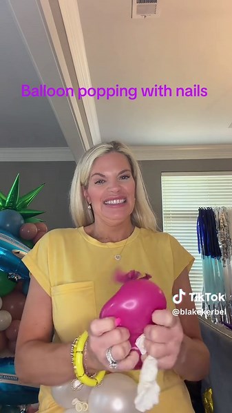 Nail popping balloons #balloonpopping