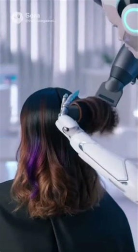 When Your Stylist Is a Robot: Instant Color Infusion and a Shocked Reaction