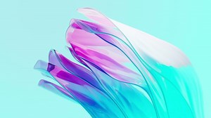 Abstract gradient glass background, 3d rendering.