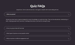 Quiz faqs - HTML Template by Nicepage