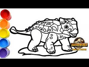 🔴 ( Dinosaurs for children ) 🦖 HOW TO DRAW ANKYLOSAURUS BUMPY | Jurassic World Camp Cretaceous
