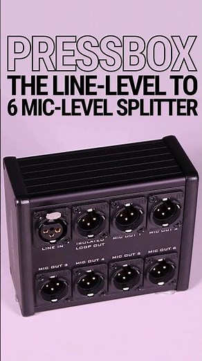 The PRESSBOX: 1x6 Mic-Level Splitter