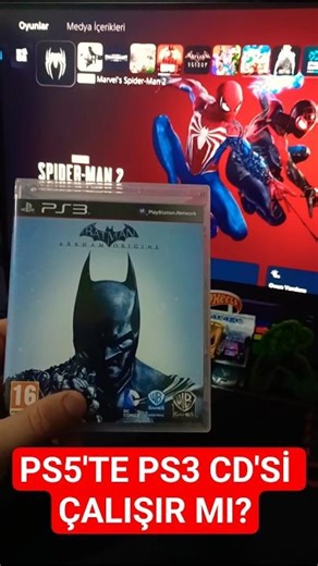 PS5'TE PS3 CD'Sİ ÇALIŞIR MI? #spiderman #playstation #playstation5 #gaming #gamer #console #pc #ps5
