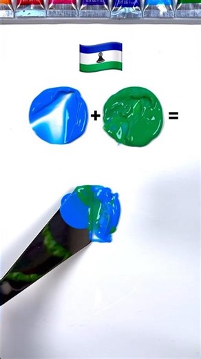 What color do mixed flags make? #part 6 #paintmixing #colormixing #satisfyingart #tappingsounds