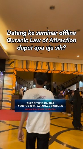 Belum yakin untuk ikut seminar offline Quranic Law of Attraction karena belum tau dapat apa saja? dijamin video ini akan mengubah pikiranmu! Doakan agar seminar ini bisa terus berlangsung ya! buat kamu yang belum kebagian, tenang saja karena masih ada seminar offline di Jakarta dan Bandung! Cek bio untuk info lebih lengkap #quraniclawofattraction #seminarqloa #qloainactionjakarta