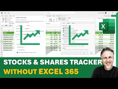Create a LIVE Excel Stocks and Shares Tracker Without Using Excel 365 | GOOGLEFINANCE Formula Excel