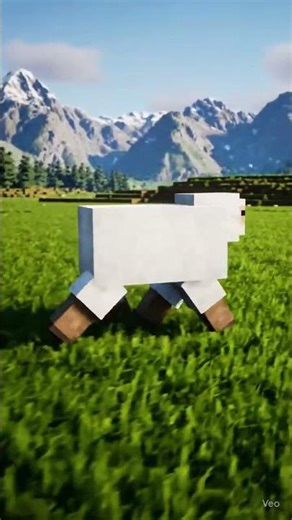 Minecraft Sheep Walking in Realistic World | Stunning Realism Animation #minecraft