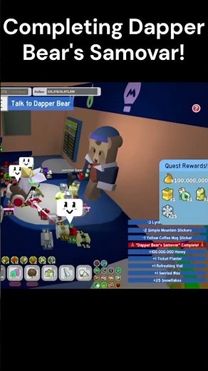 Completing Dapper Bear's Samovar! | Bee Swarm Simulator #beesmas #bss #roblox