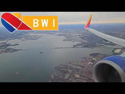 Southwest Airlines Boeing 737-800 Landing at Baltimore/Washington International Airport