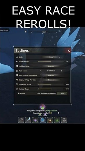 Easy Race Rerolls & New Potion in The Forge!