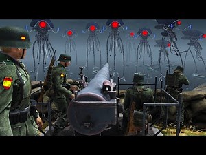 GIANT ALIEN TRIPODS Invade D-DAY Omaha Beach... - Gates of Hell: War of the Worlds Mod