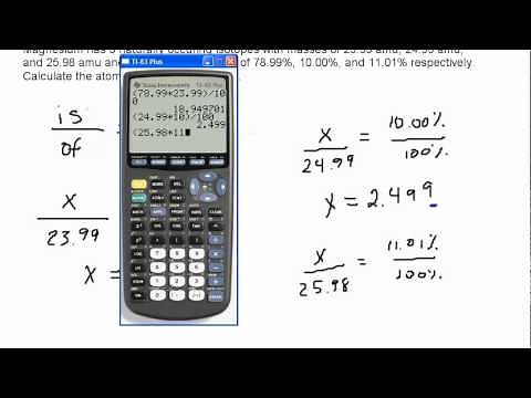 Calculating Atomic Mass from Natural Abundances