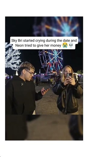Neon wanted to give Sky Bri money after she started crying during their date#n3on #viral #funny #fyp