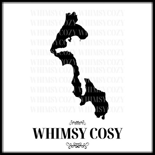 Whidbey Island Map Art: SVG File, Printable Wall Decor (digital Download) - Etsy