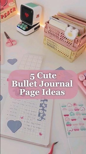 Cute Bullet Journal page Ideas for begginers 💕 #bulletjournalideas #aesthetic