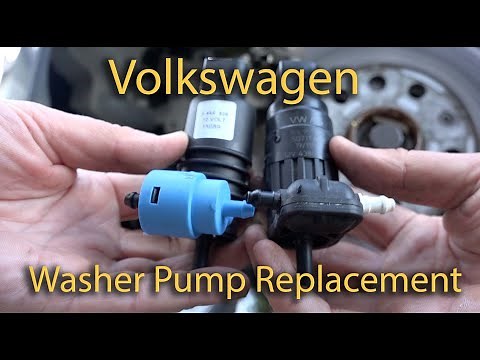 Volkswagen Washer Pump Replacement - How to find hidden windshield water pump.