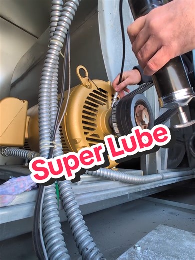 Locked out... The GFI tripped at some point for the heat trace, the drain pipe froze and broke. The heat was also locked out. Gas pressure good, flame sensor clean. Started 5 out 5 restarts. This is my first time trying out Kroil Super Lube. It's a multi purpose grease that contains something I've never heard of called Syncolon. From what I understand it's a combination of micro powders that protects against friction and rust. #hvac #hvacservice #bearinggrease #heatservice #hvaceducation