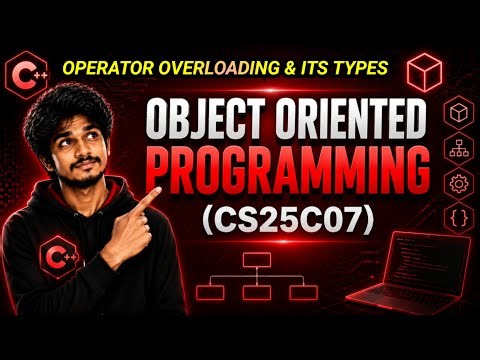 Operator Overloading & its Types | OOP- CS25C07| Overloading| CS25C07| OOP #cs25c07