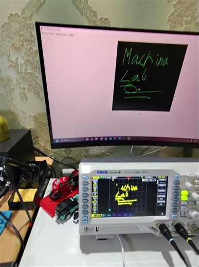 Drawing images on digital oscilloscope