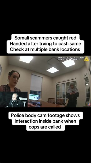 Police body cam show interaction with woman trying to cash a fake check at a local bank after bank calls police #cops #police #bodycam #usa #conservative