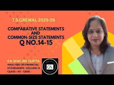 Comparative and Common Size| Q14-15 | Class 12 Accounts| Chapter 3 | TS Grewal Solutions | CBSE 2026