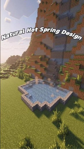 I Build a Natural Hot Spring in Minecraft #minecraft #shorts
