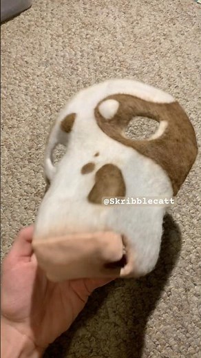 How I made my cow mask(Not a tut!) #notatherian #mask #maskmaking #maskmaker #furry #shorts #fypシ