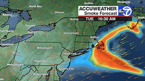 Wildfires in Nova Scotia are spewing out smoke which will probably cause our skies to become hazier later today and tomorrow. Air quality impact will depend on how low the smoke can mix down toward the surface. #abc7ny | Jeff Smith
