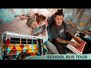 SHORT BUS CONVERSION - TINY HOUSE TOUR!