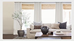 Blackout Curtains for Bedroom, Linen Black Out Pleated Back Tab Curtains 86 Inch Long Curtains for Living Room 2 Panels Set, Cream Ivory,Cortinas para Sala