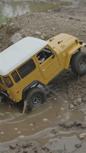 Vintage RC Land Cruiser Off-Roading