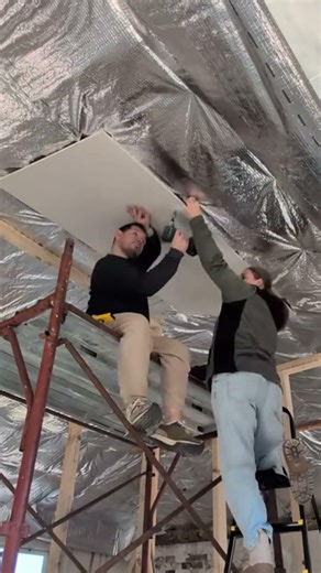 Plasterboarding the Bathroom #roofinginnovation #diy #newlife #home #movingabroad #construction
