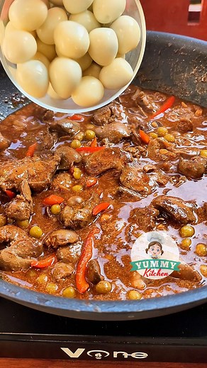 5.8M views · 72K reactions | Sinarsahang Atay ng Manok Recipe – Creamy Chicken Liver Stew Sauté garlic, onion, and tomatoes. Add chicken liver and cook until browned. Pour in evaporated milk, season, and simmer until thick and creamy. #SinarsahangAtay #ChickenLiverRecipe #FilipinoFood #ComfortFood #EasyRecipe #HomeCooking | Yummy Kitchen | Facebook